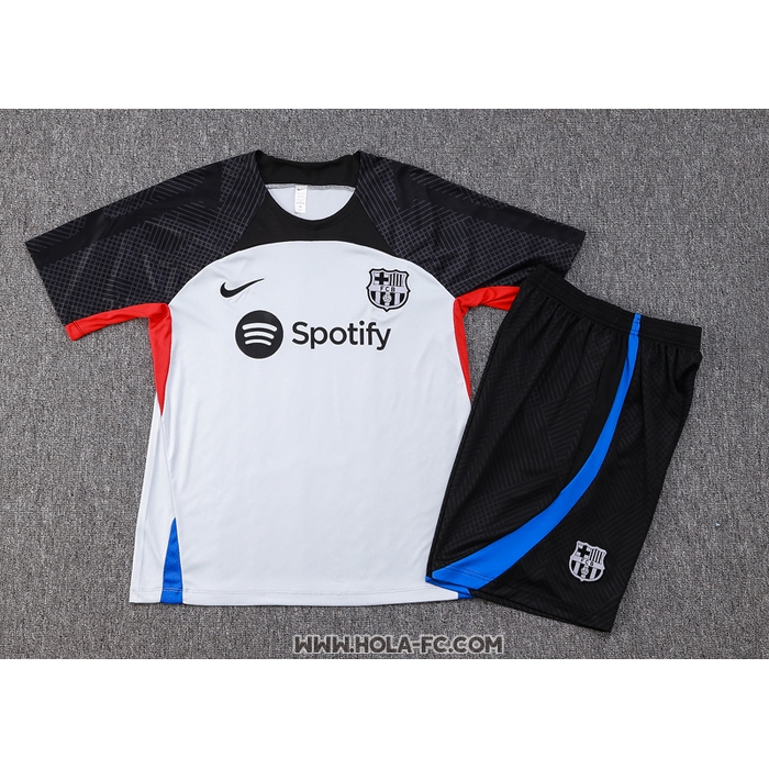 Chandal del Barcelona 2023-2024 Manga Corta Gris - Pantalon Corto